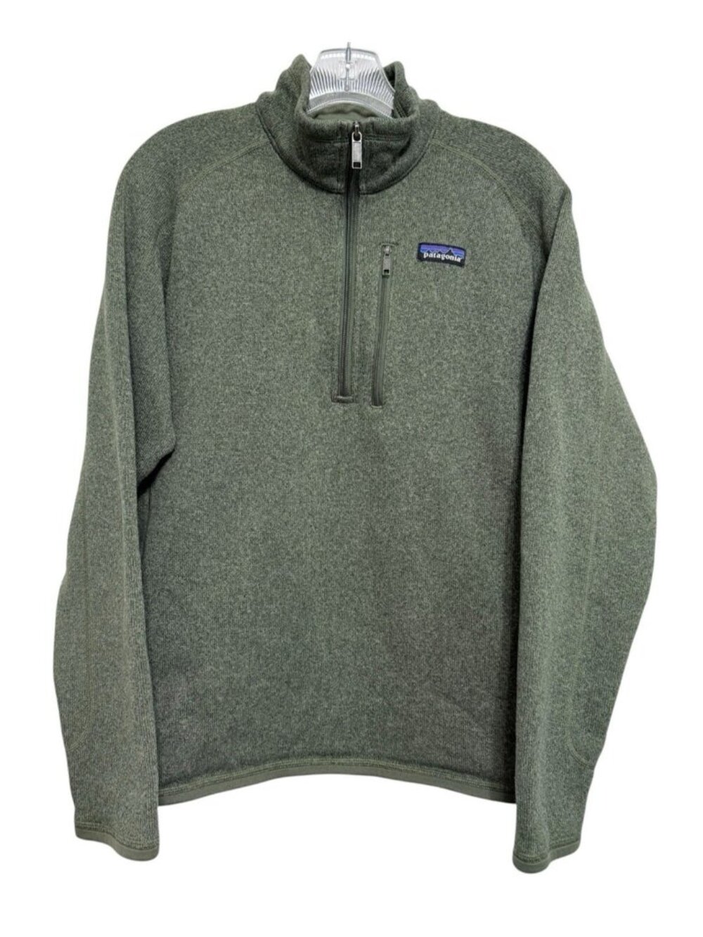 Patagonia Mens Better Sweater 1/4 Zip Fleece Jacket Green Medium